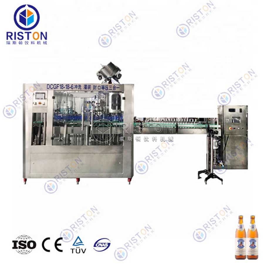 Metal Crown Cap Glass Bottle Filling Machine