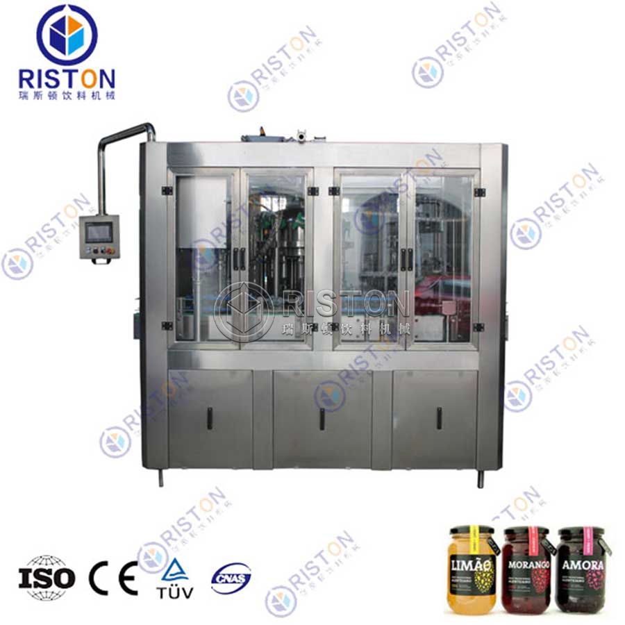 Four Screw Cap Glass Bottle Filling Machine