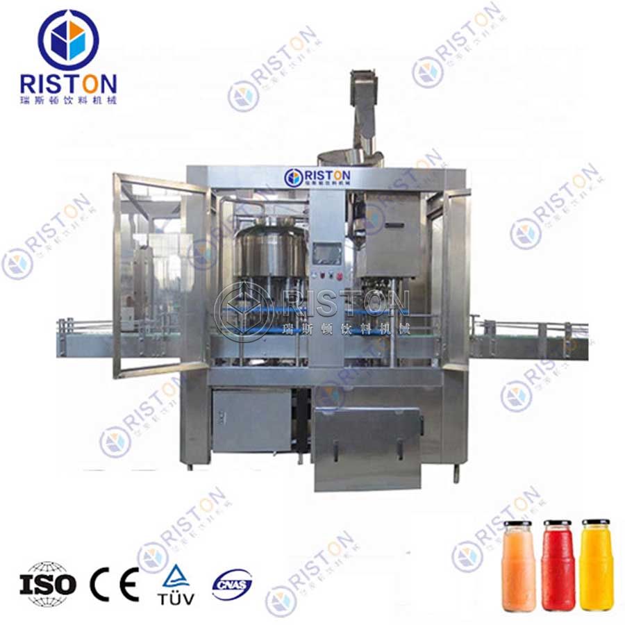 Three Screw Cap Glass Bottle Filling Machine