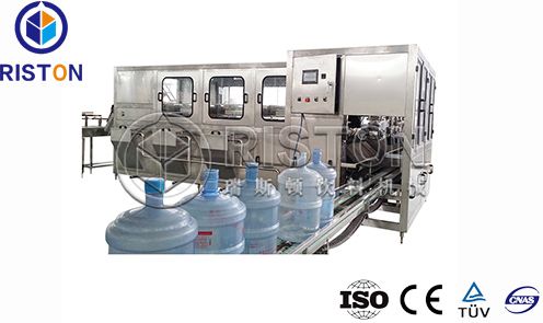 Operation method of barrel water filling machine