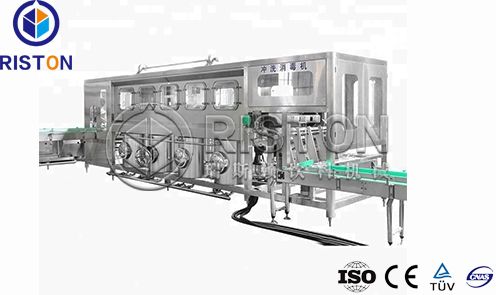 Cleaning method of barrel water filling machine
